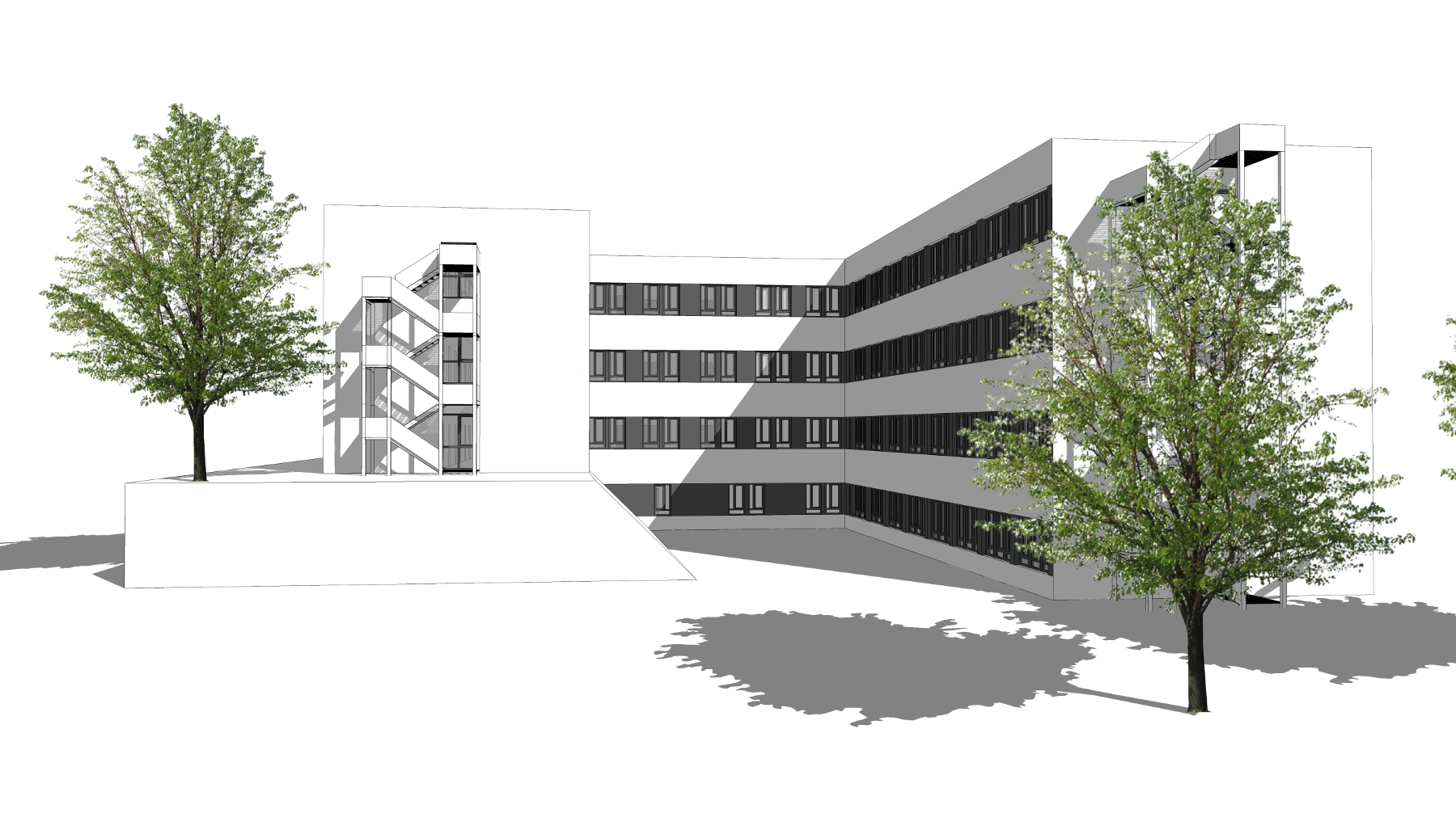 Digitale Visualisierung des Gebäude Z