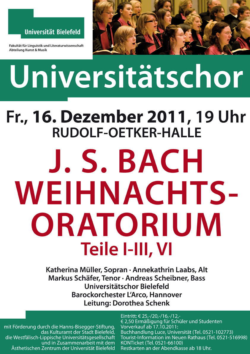 Plakat für das Konzert am 16. Dezember 2011
