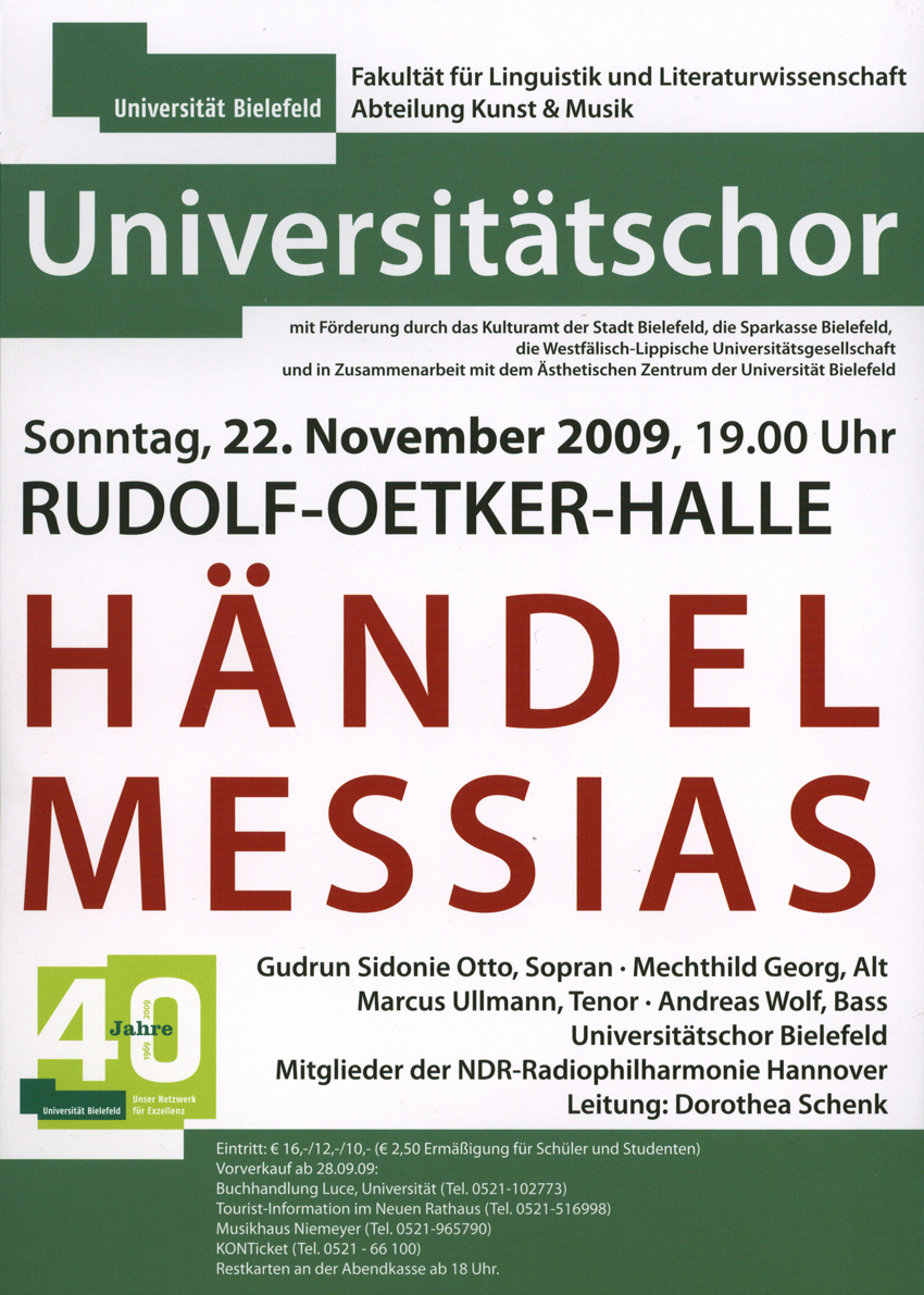 Plakat für das Konzert am 22. November 2009