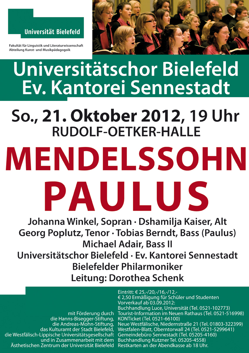 Plakat für das Konzert am 21. Oktober 2012