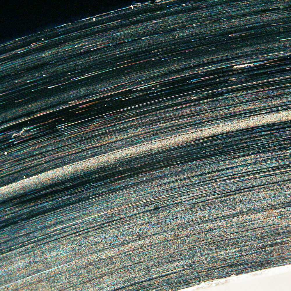 Mikroscopy picture of a typical steel friction test sample